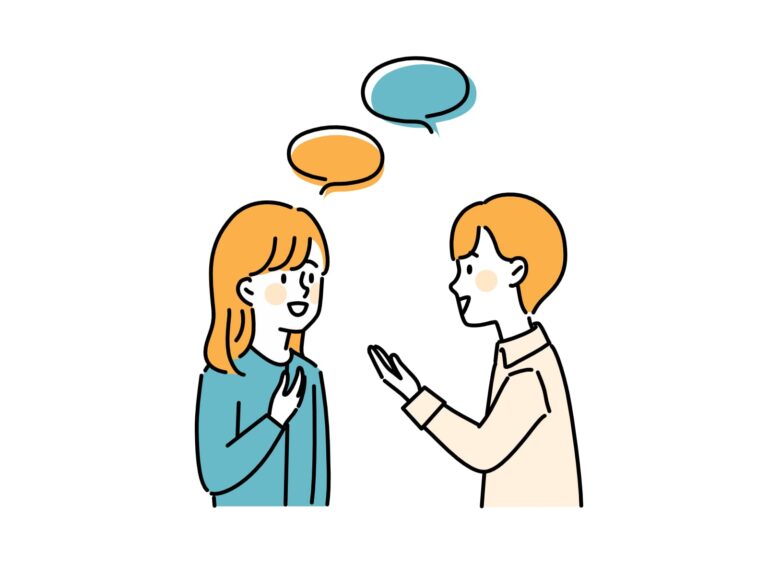 話し合う2人のイラスト