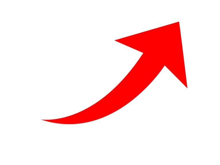 右肩上がりの矢印