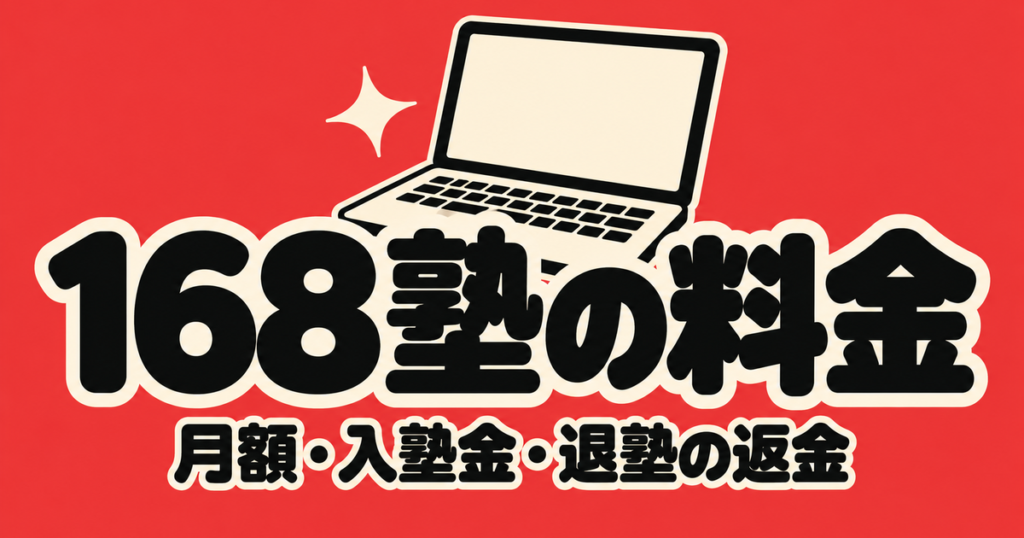 168塾の料金｜月45,800円〜と入塾金33,000円・退塾の返金