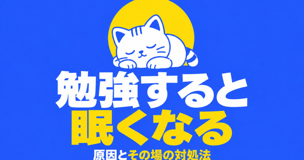勉強すると眠くなるのはなぜ？原因4つと、その場ですぐできる対処法