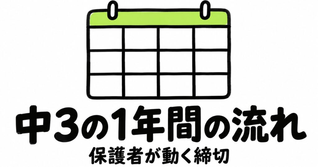 中3の1年間スケジュール｜保護者が動く3回の締切と、間に合わなくなる順番