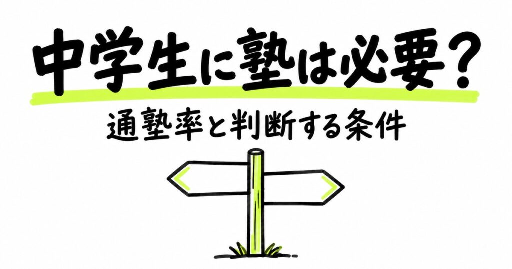中学生に塾は必要？通塾率66%の実データと、行かせるべき子の3条件