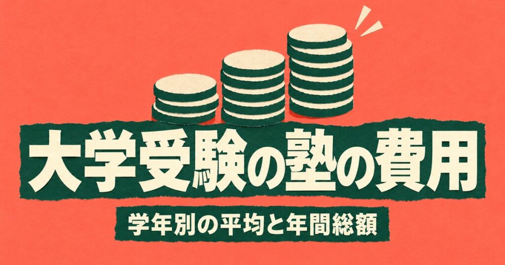 大学受験の塾・予備校の費用はいくら？学年別の平均と大手の年間総額