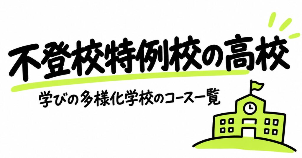 不登校特例校（学びの多様化学校）の高校｜全国14校・コースの一覧