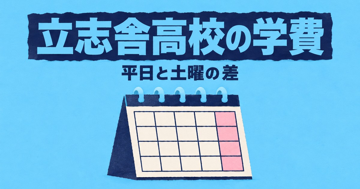 立志舎高校の学費|初年度は平日810,000円・土曜350,000円