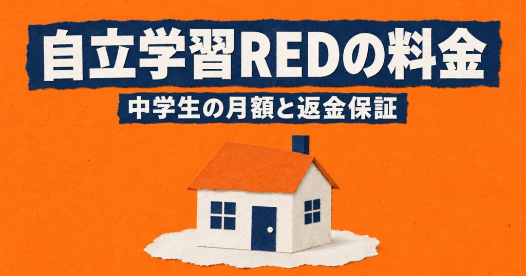 自立学習REDの料金｜中学生月9,900円〜と返金保証の条件