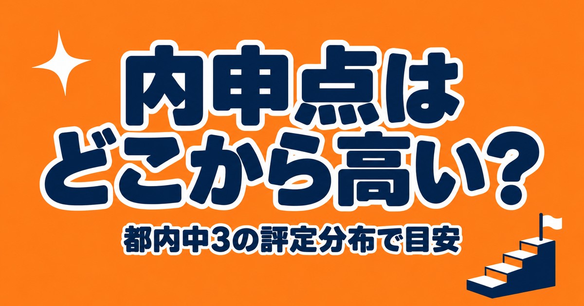内申点はどこから高い？都内中3の評定分布で平均と目安を計算