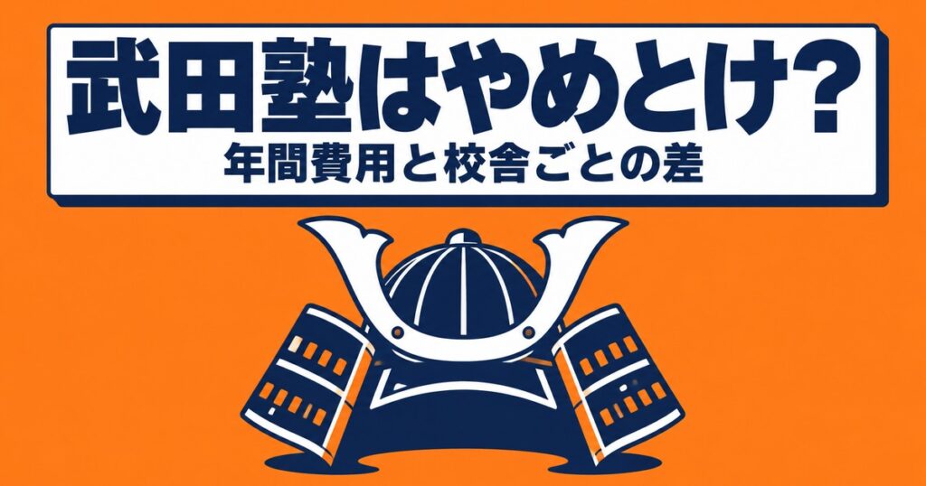 武田塾はやめとけ？公式FAQの年間60〜120万円と381校の校舎差