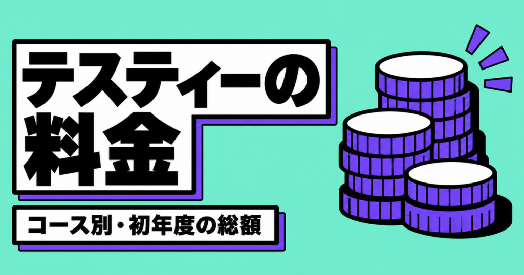 テスティーの料金｜1コマ9,900円〜と初年度の総額・運営費の月割