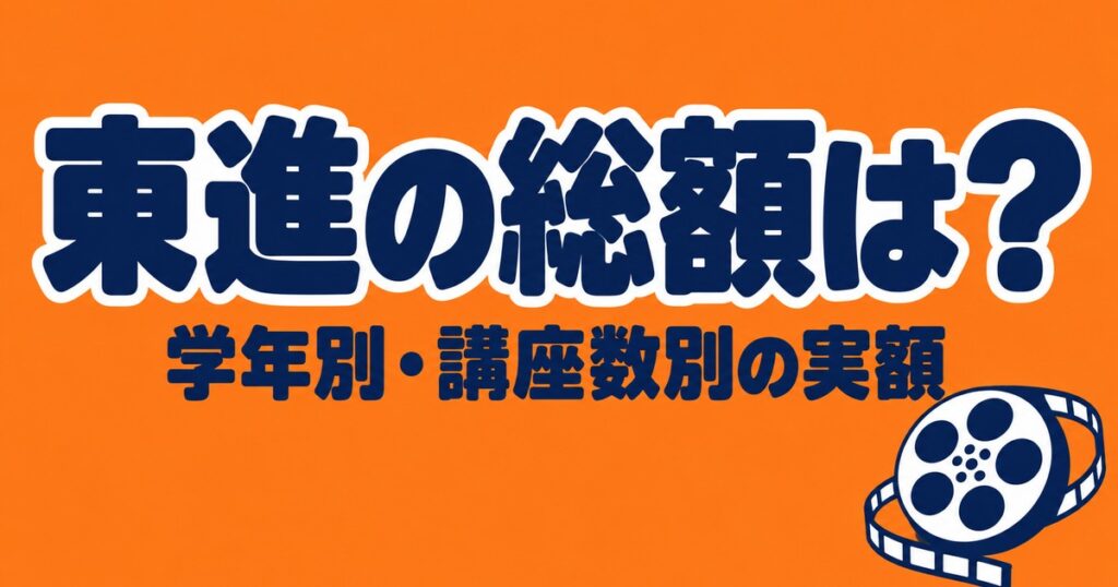 東進の料金は総額いくら？学年別・講座数別の実額と総額が載らない理由