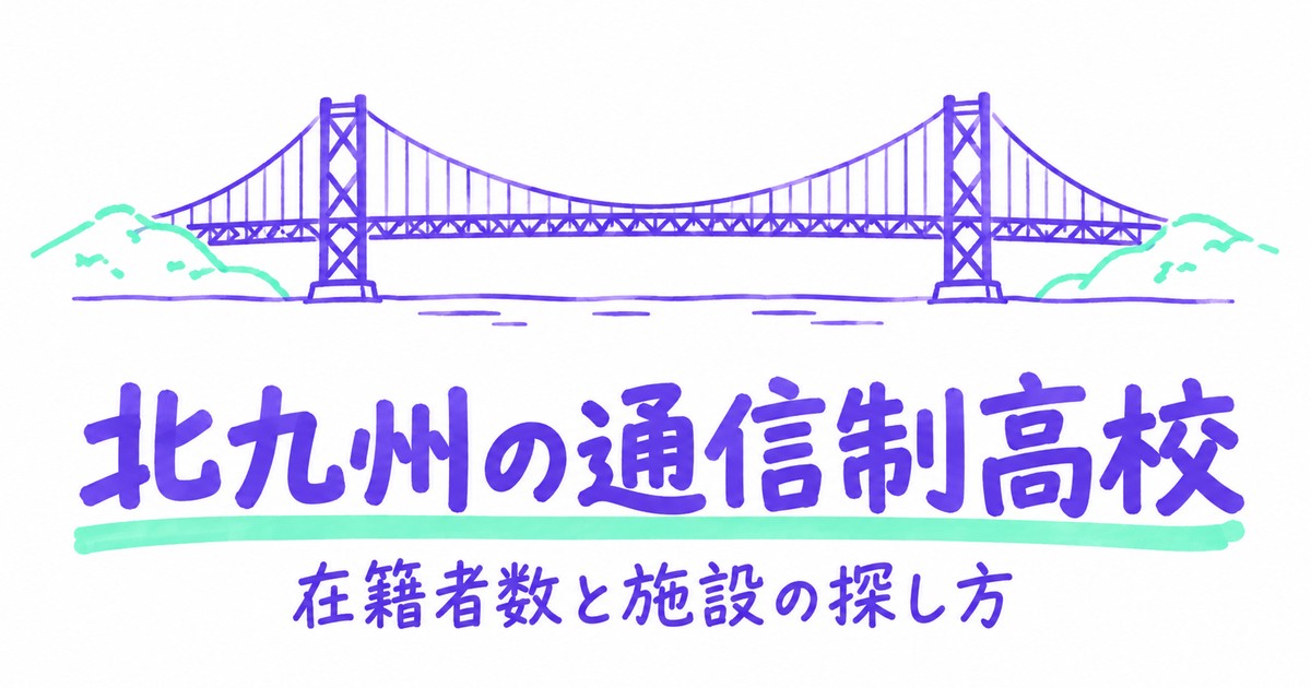 北九州の通信制高校一覧｜本校2校の在籍者数と、通える施設の探し方