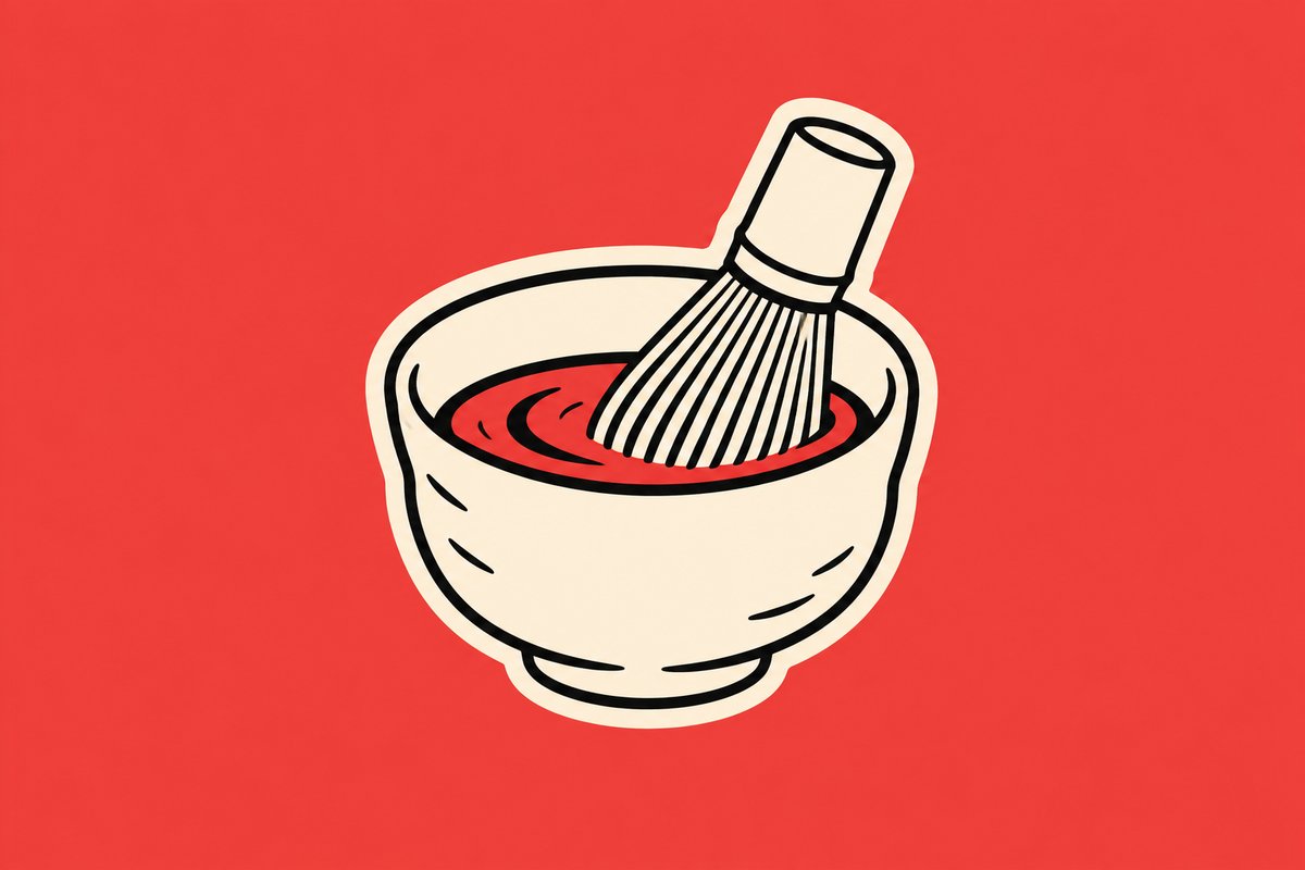 京都の公立の通信制高校を紹介する節のイメージ。抹茶茶碗と茶筅のイラスト