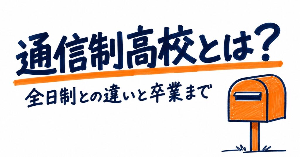 通信制高校とは？仕組み・全日制との違い・卒業までを文科省の資料で解説
